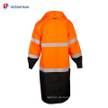 ANSI107 Männer HI VIZ Sicherheit Wasserdichte Regenmantel Hohe Sichtbarkeit Atmungsaktive Reflektierende Mit Kapuze Tragen Jacke für Nachtzeit Arbeit